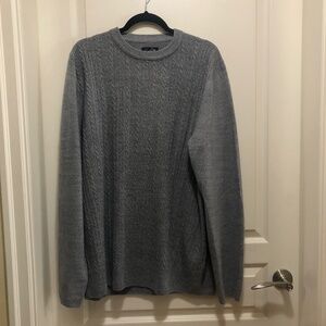 Men’s XL Arnold Palmer cable knit sweater lightweight grey long sleeve